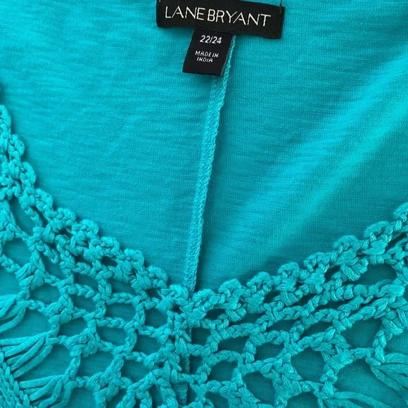 💥💥 Plus  NWOT turquoise tee top 22/24 - Picture 4 of 4